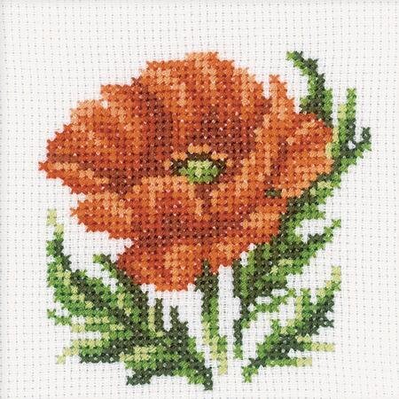 Poppy Flower - Cross Stitch Kit