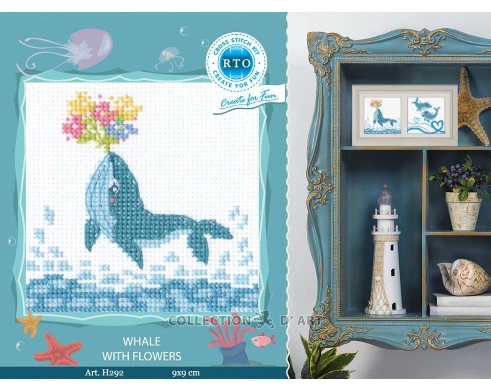 Whale With Flowers - Cross Stitch Kit