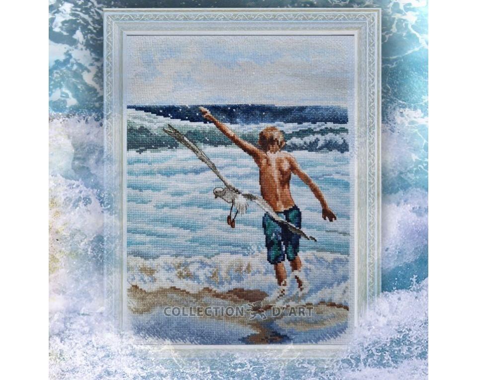 Boy And The Sea - Cross Stitch Kit