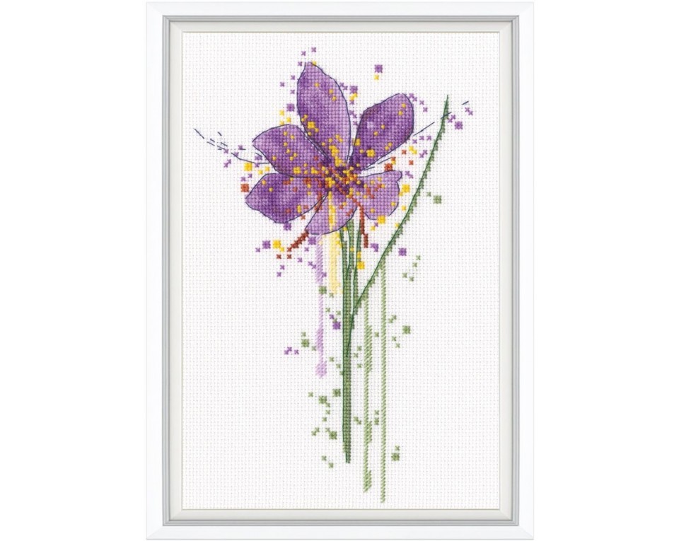 Watercolour Crocus - Cross Stitch Kit