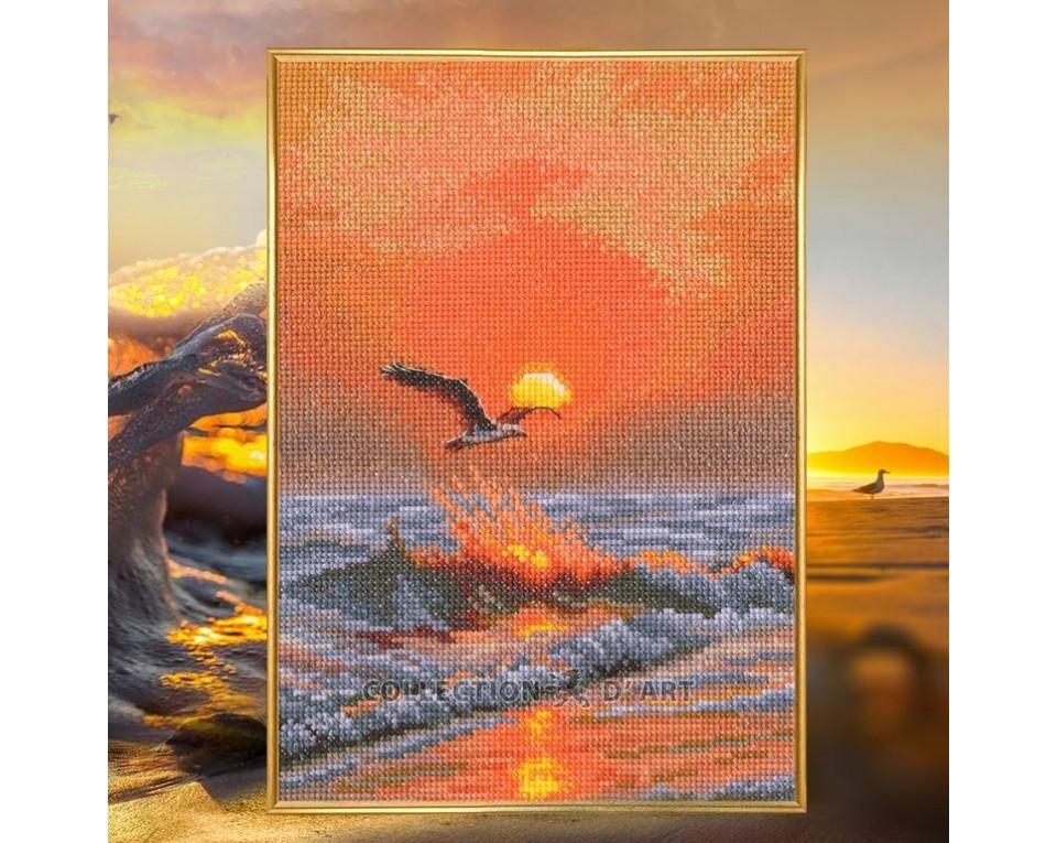 When the Sun Sets on the Wave - Cross Stitch Kit