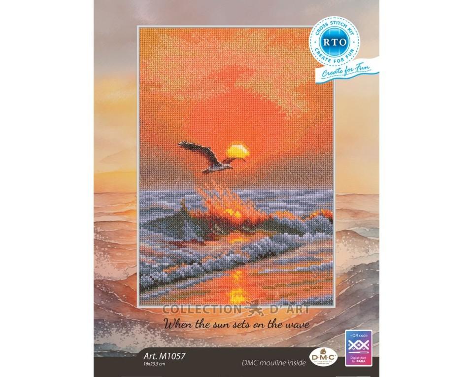 When the Sun Sets on the Wave - Cross Stitch Kit