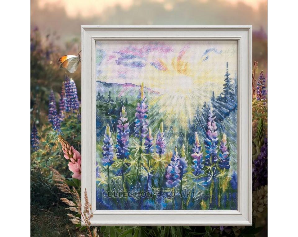 Lupins in Sunlight - Cross Stitch Kit