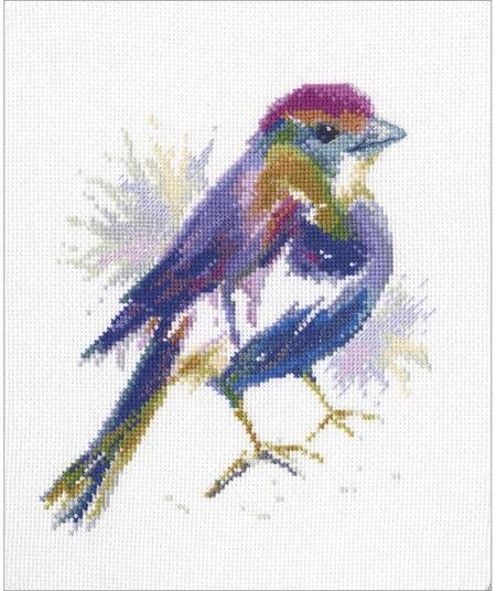 Blue Feather - Cross Stitch Kit