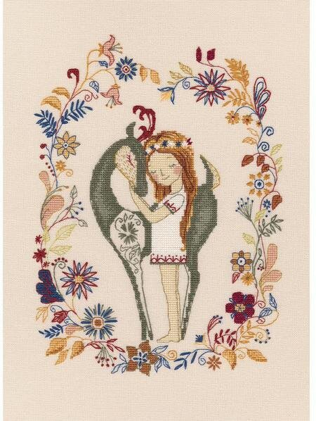 Girl And Doe - Cross Stitch Kit