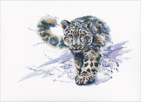 Snow Leopard - Cross Stitch Kit