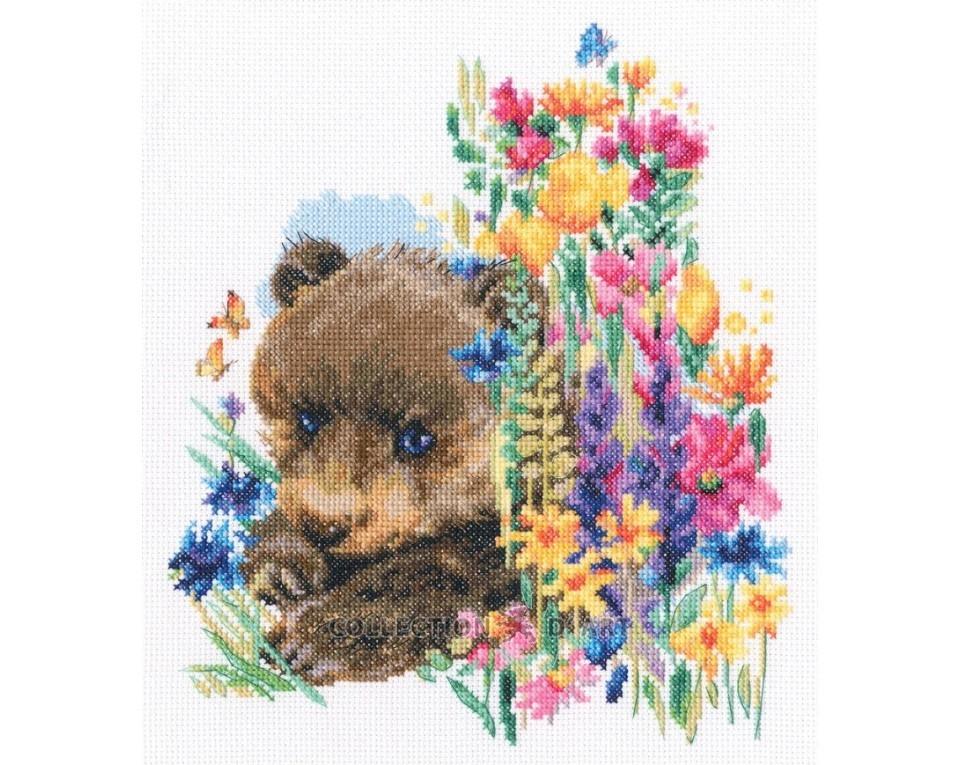 One Who Loves Flowers - Bear - Cross Stitch Kit