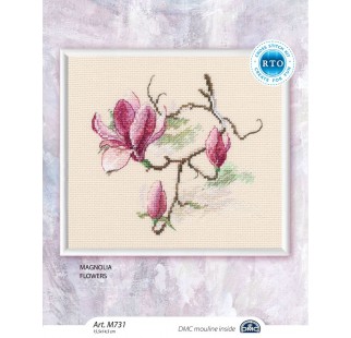 Magnolia Flowers 2 - Cross Stitch Kit