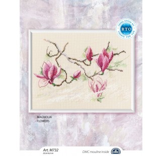 Magnolia Flowers 3 - Cross Stitch Kit