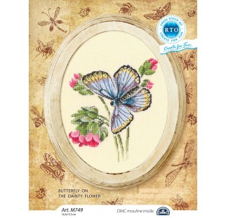 Butterfly on a Dainty Flower - Cross Stitch Kit