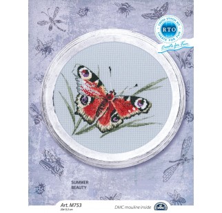 Summer Beauty - Cross Stitch Kit, different perspective #1, zoomed in. Select this picture to zoom back out.