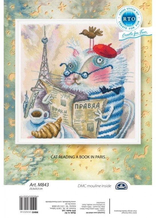 Parisian Cat - Cross Stitch Kit
