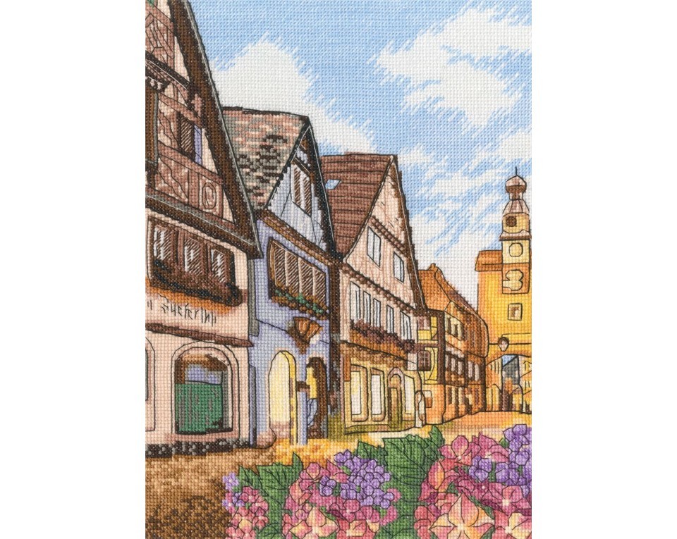 Old Town Street - Cross Stitch Kit