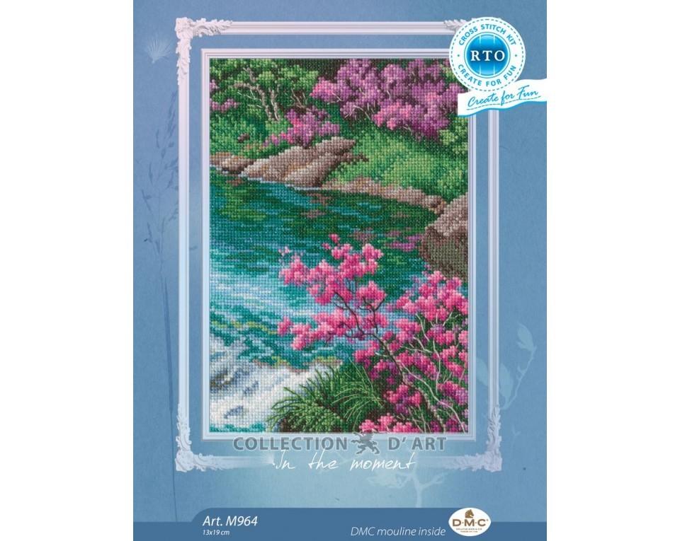 In The Moment - Pink Floral - Cross Stitch Kit