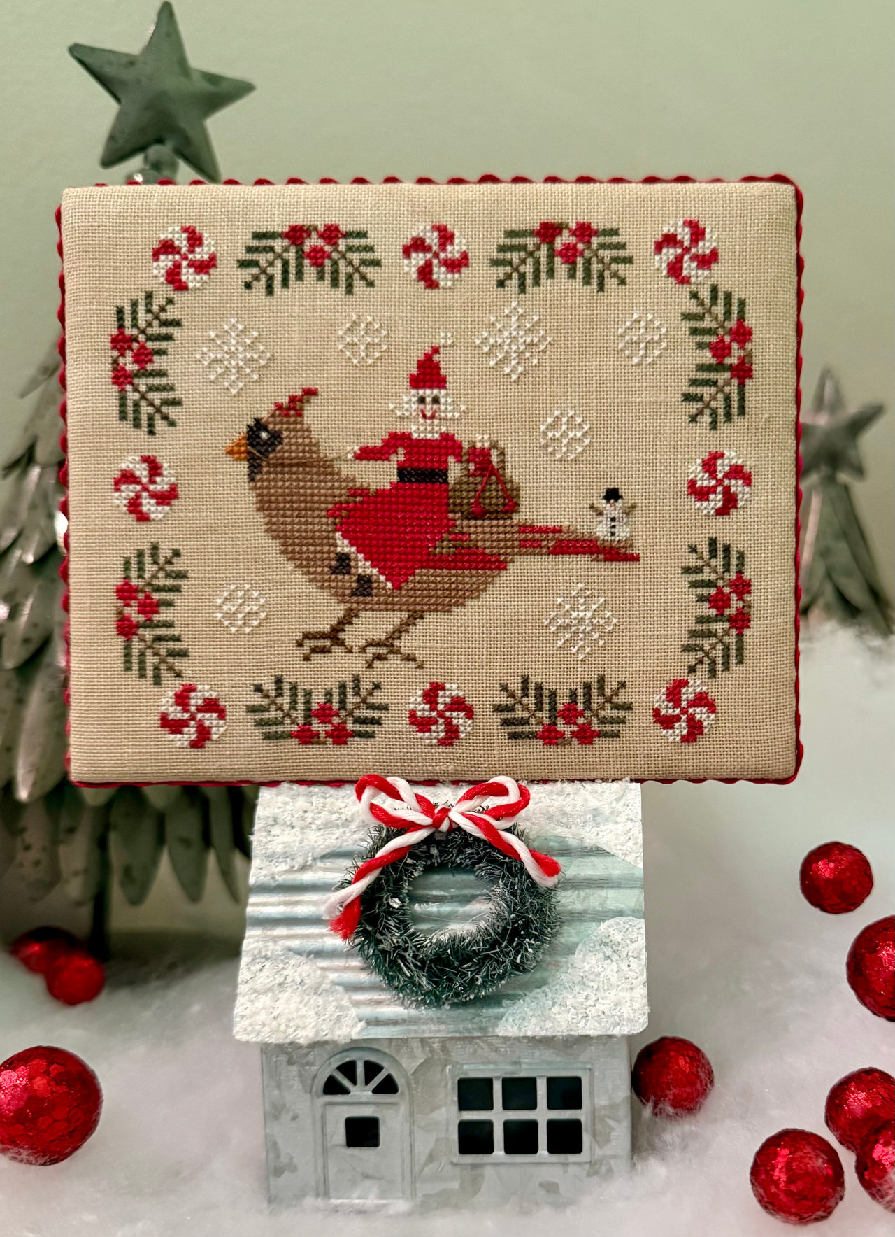 Going to Help Santa - Christmas Cross Stitch Pattern
