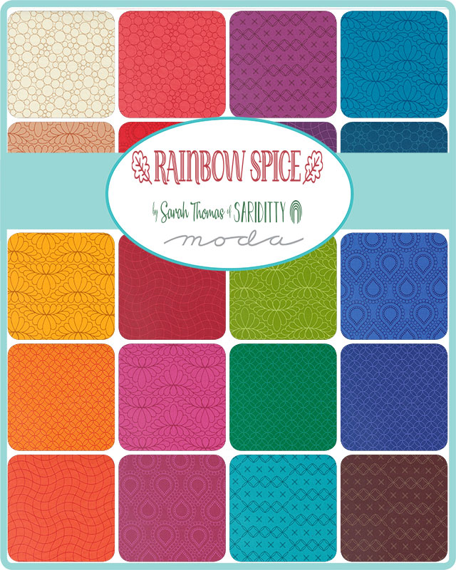 Rainbow Spice Wavy - Eggplant - Quilt Fabric