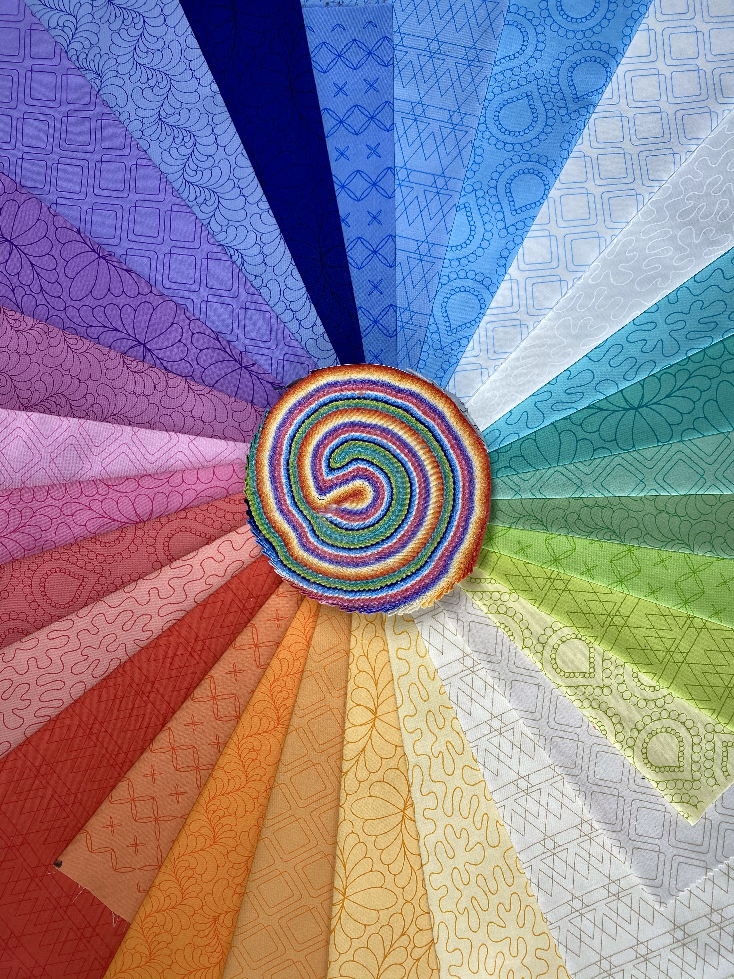 Rainbow Spice Wavy - Eggplant - Quilt Fabric