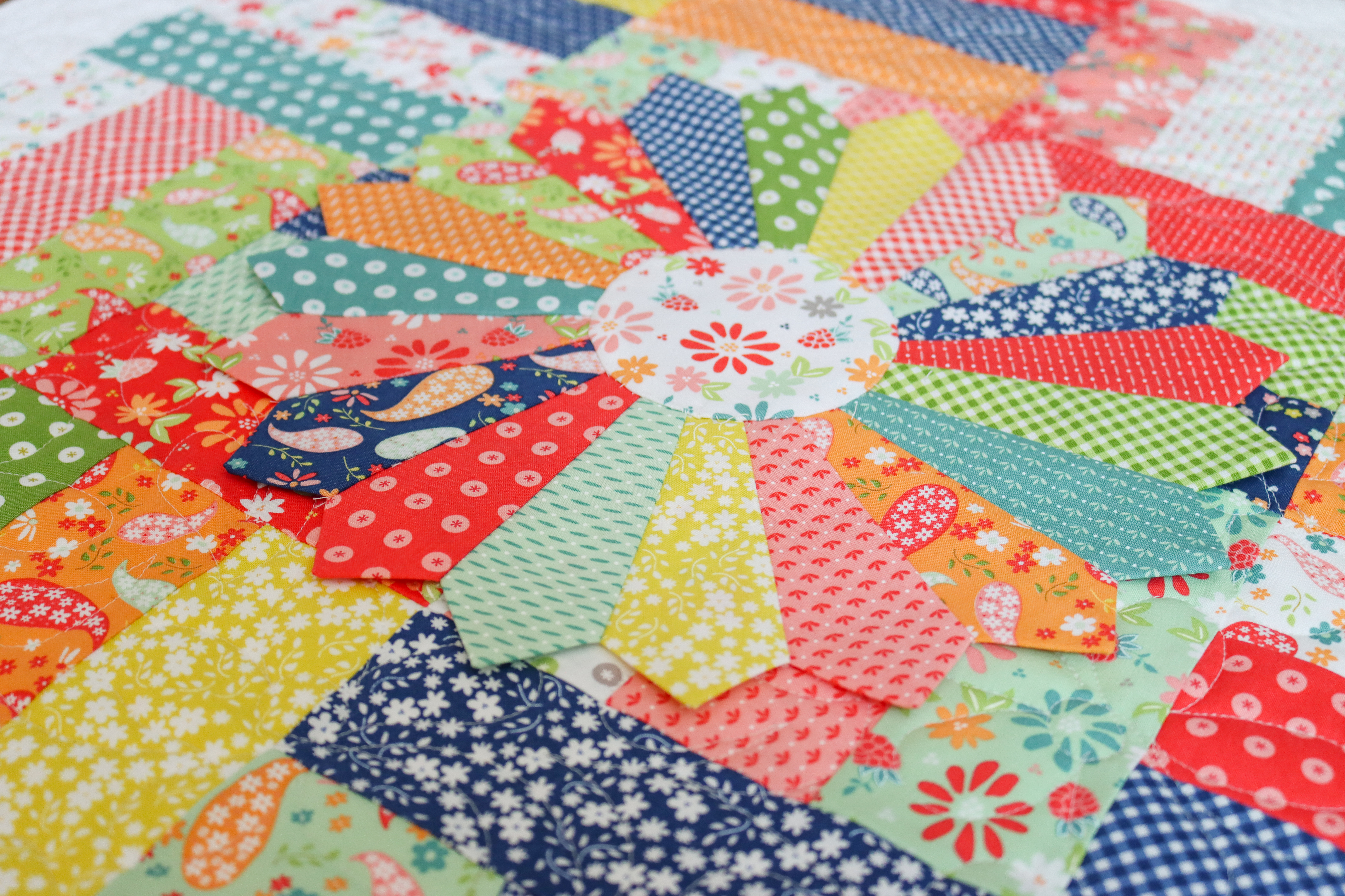 Raspberry Summer Sprout - Carnation - Quilt Fabric