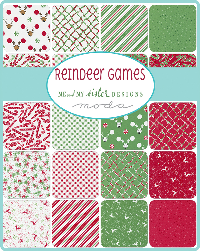 Reindeer Games Evergreen - Reindeer Dots Dots - Quilt Fabric