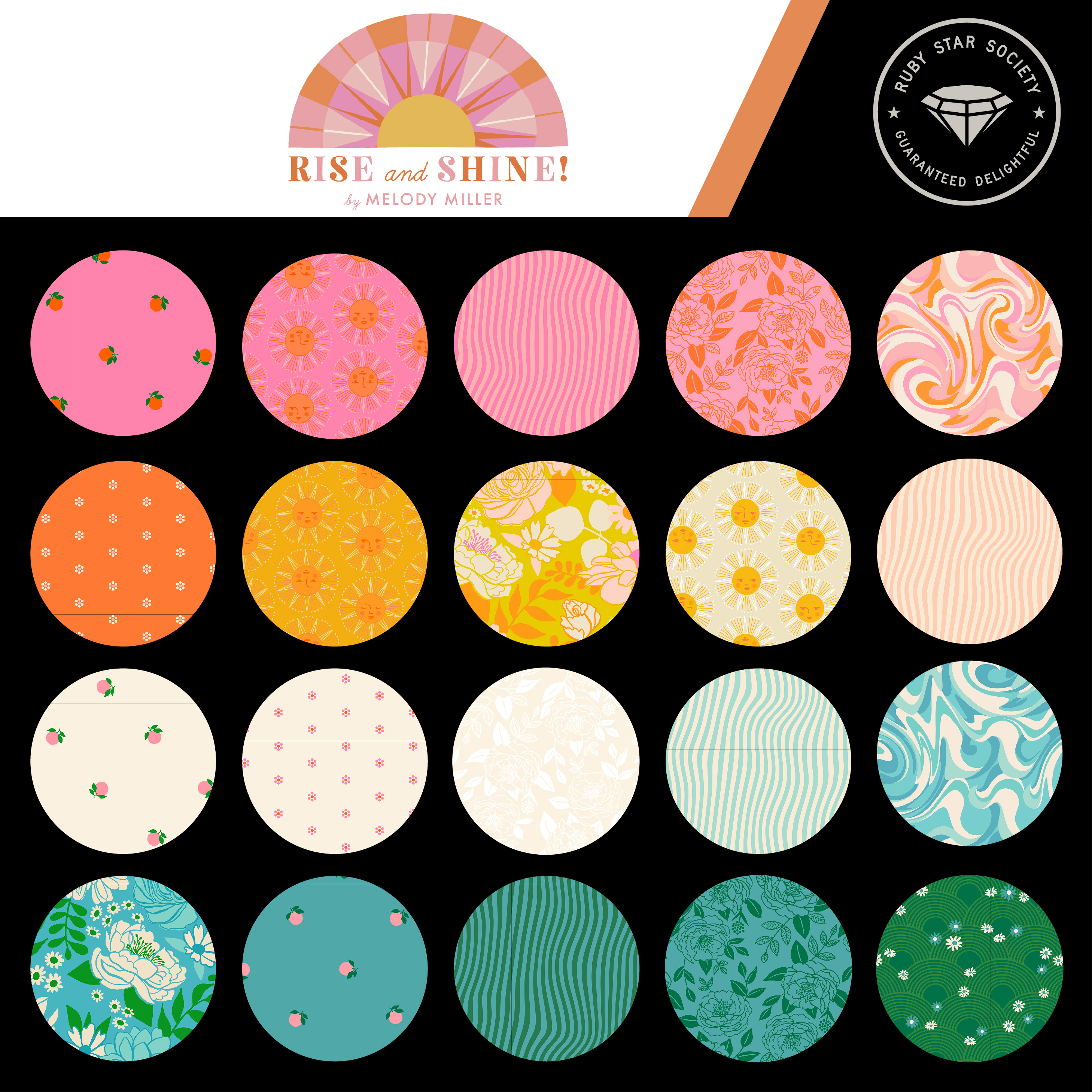Rise And Shine Heat - Peach Blossom - Quilt Fabric