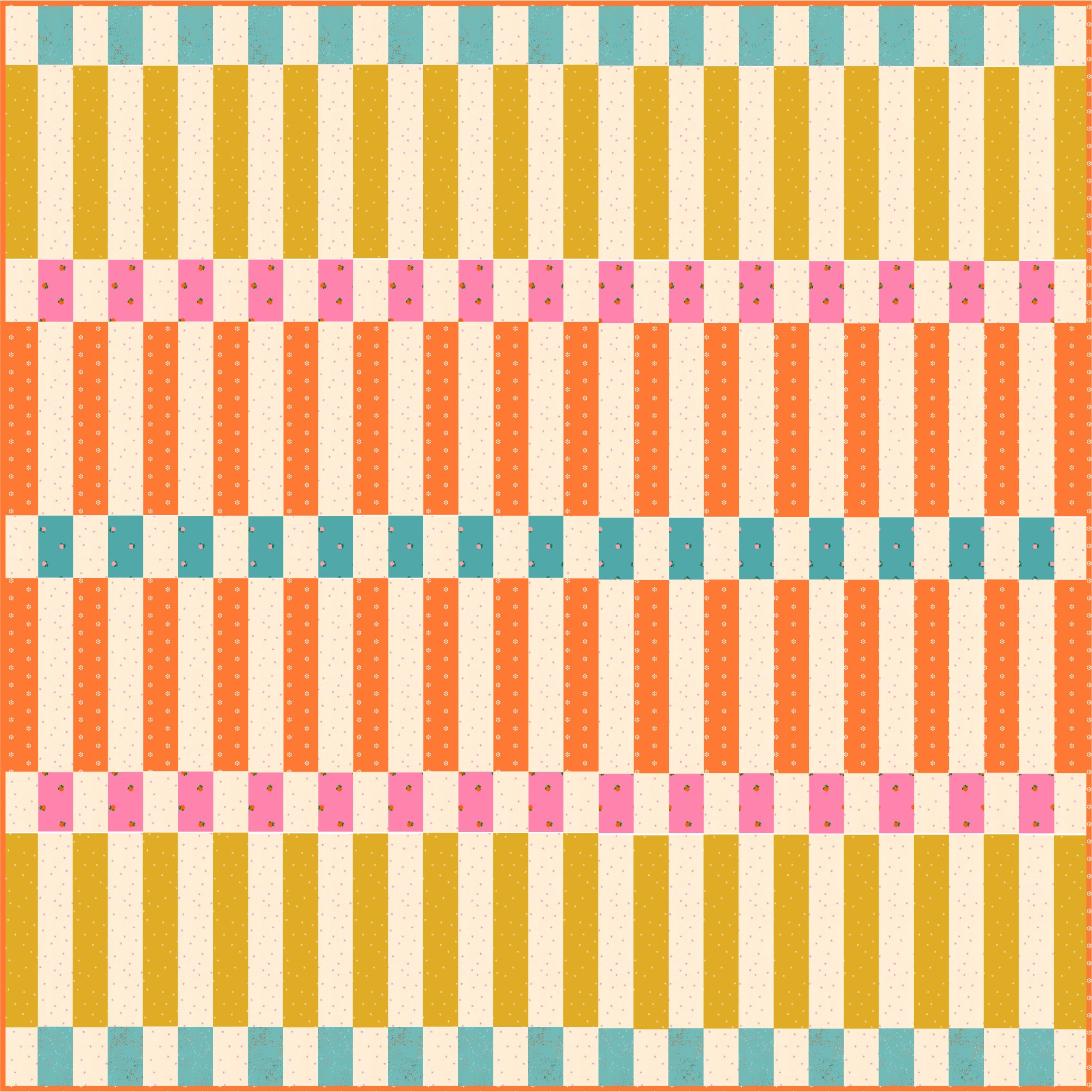 Rise And Shine Heat - Peach Blossom - Quilt Fabric