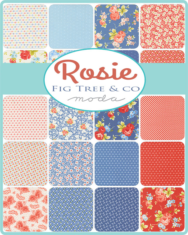 Rosie Flowers Rose - Quilt Fabric