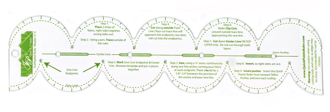 1.5" Scallop - Quilting Ruler