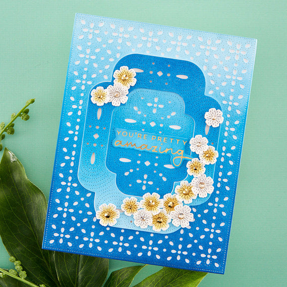 Four Petal Thank You Floral - Etched Die 