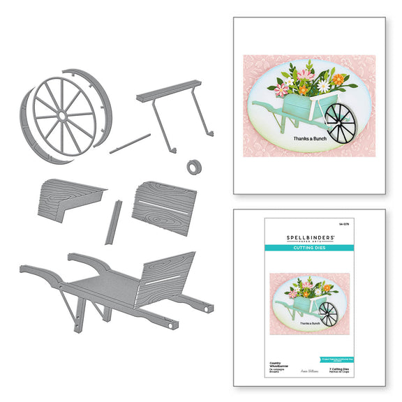 Country Wheelbarrow - Etched Dies 