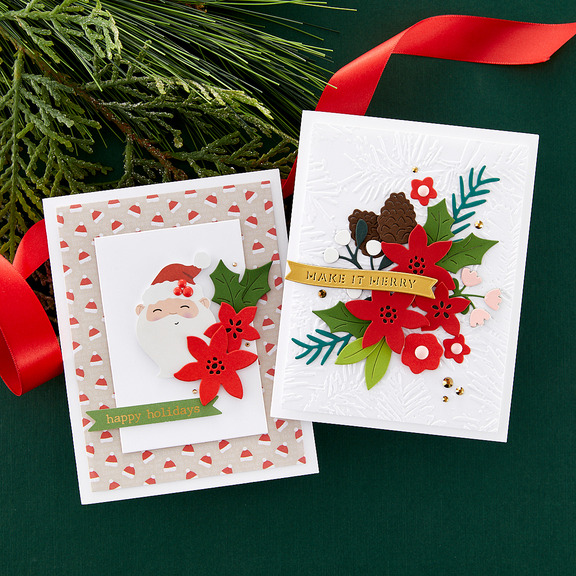 Make It Merry Florals - Etched Dies 