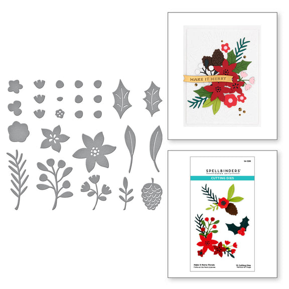 Make It Merry Florals - Etched Dies 
