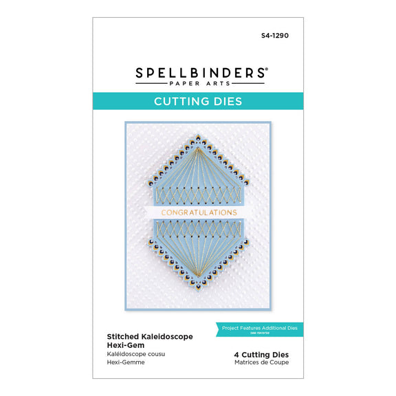 Stitched Kaleidoscope Hexi-Gem - Etched Dies 