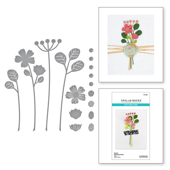 Sealed Blooming Stems - Etched Dies 