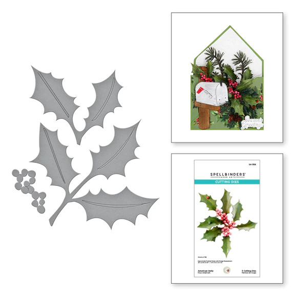 American Holly - Christmas Etched Dies
