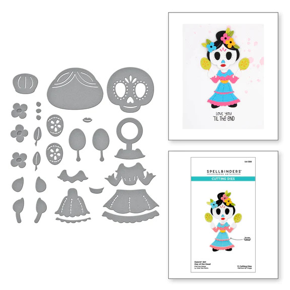 Dancin' Day of the Dead Girl - Halloween Etched Dies