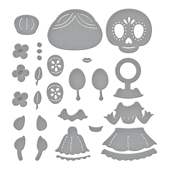 Dancin' Day of the Dead Girl - Halloween Etched Dies