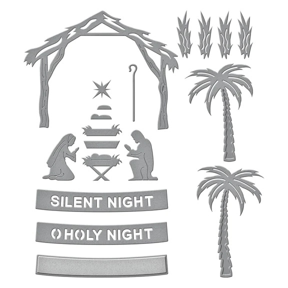 Nativity Scene - Etched Dies