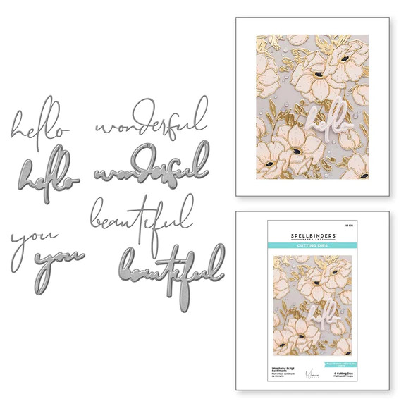 Wonderful Script Sentiments - Etched Craft Dies