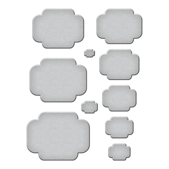 Essential Four Petal Labels - Etched Dies 