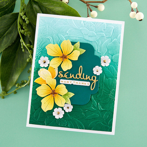 Essential Four Petal Labels - Etched Dies 