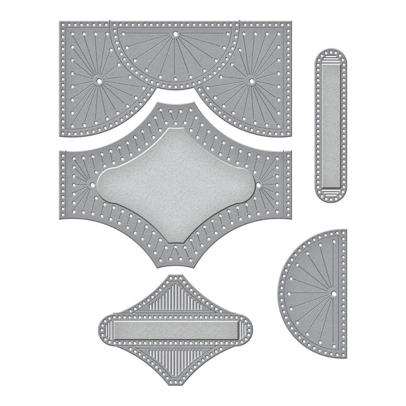 Stitched Fan Card front - Etched Die 