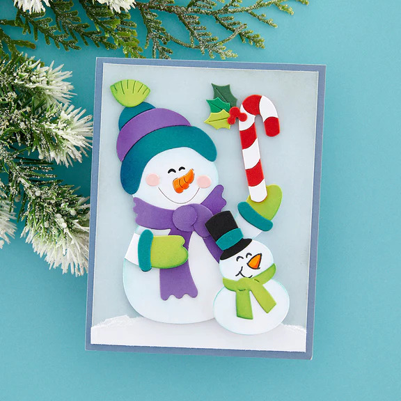 Snowman Hugs - Christmas Etched Dies 