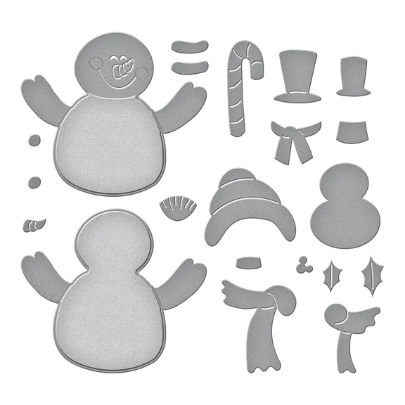 Snowman Hugs - Christmas Etched Dies 