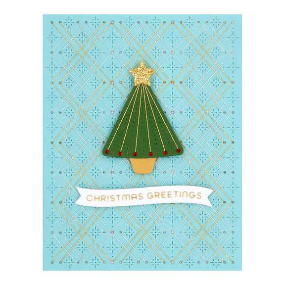 Stitched Starry Argyle - Etched Dies