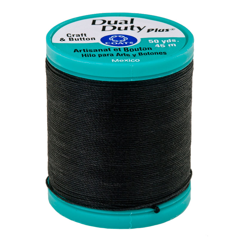 Plus Button Carpet Thread 50yd Black 0900