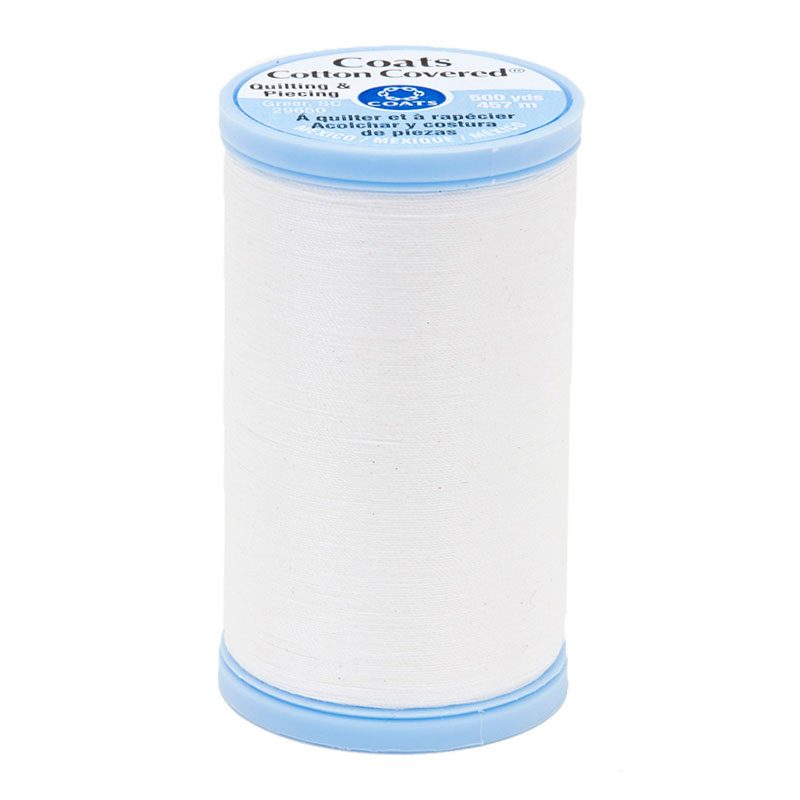 White Piecing and Quilting Thread 500yd 0100