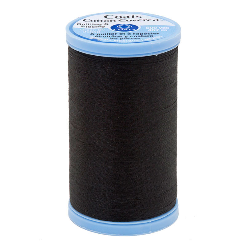 Black Piecing and Quilting Thread 500yd 0900