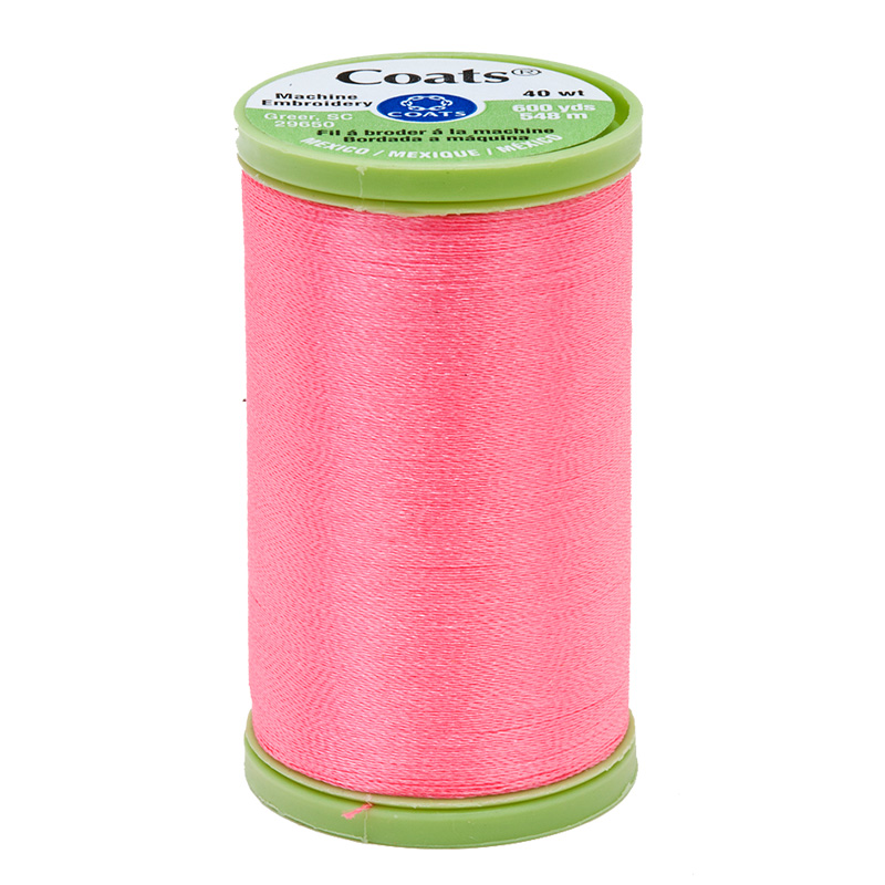 Machine Embroidery Thread 600yd Medium Coral Pink 1495