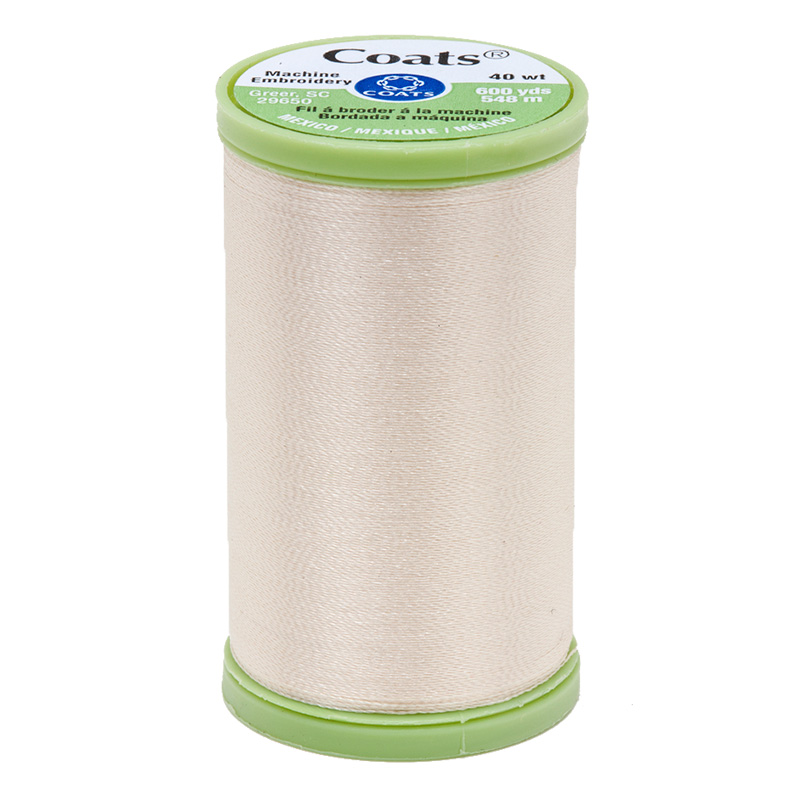Machine Embroidery Thread 600yd Cream 8020