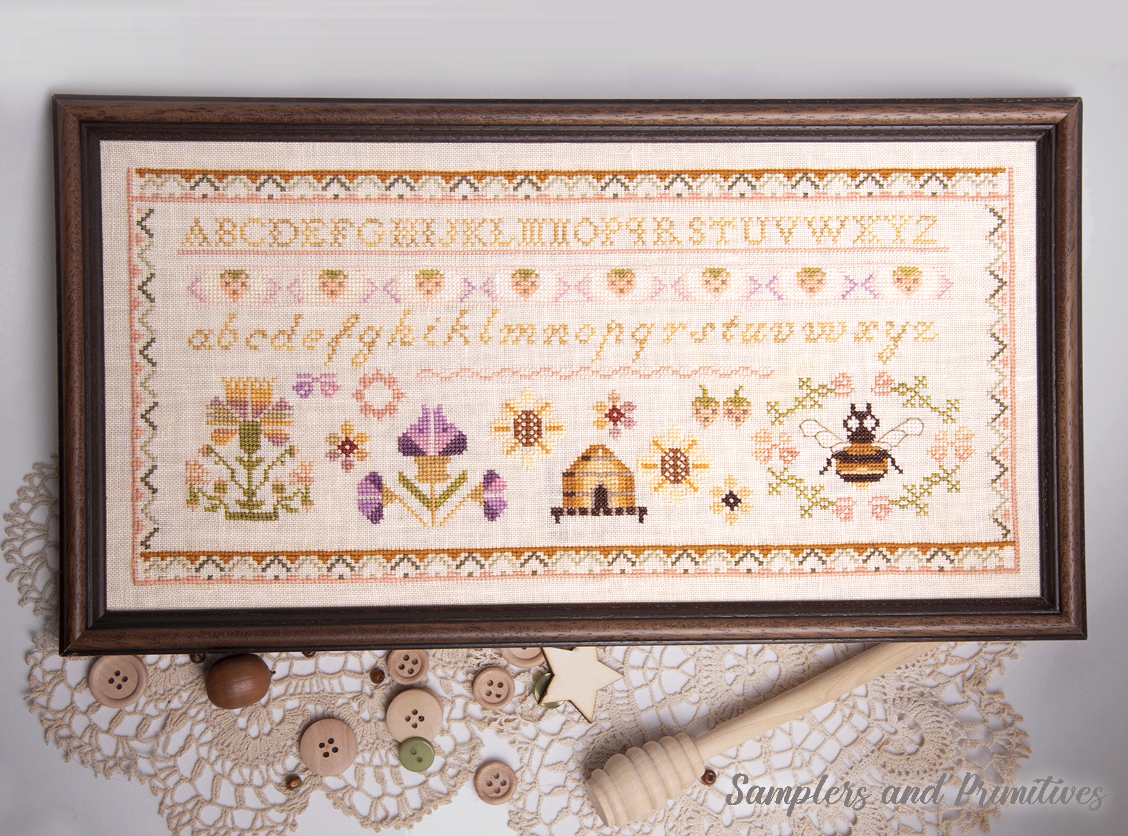 The Beehive Sampler - Cross Stitch Pattern